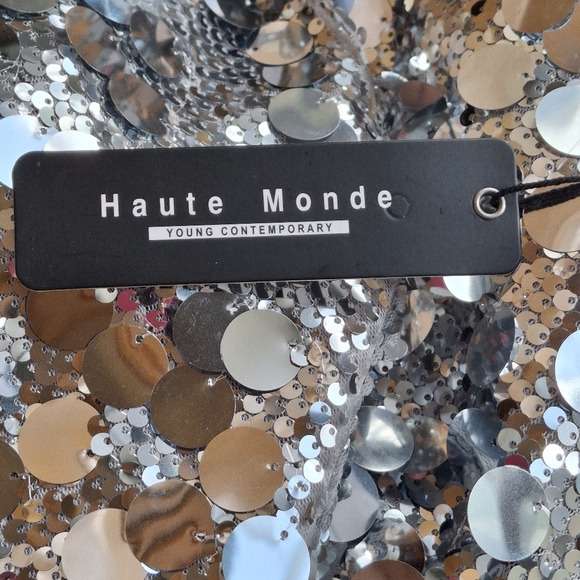 Metallic Beaded Skirt and Purse Silver Holiday Sequin Women Size Large (Bundle) - Picture 12 of 13